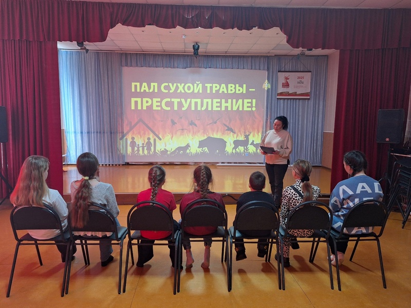 Профилактическая беседа «Последствия от поджога сухой травы».