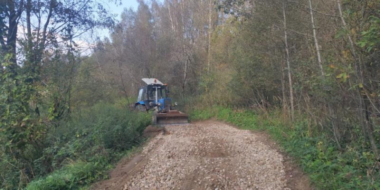 Ремонт дороги в д.Рокотово. Ремонт дороги в д.Рокотово.